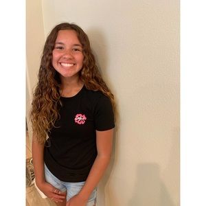 Caligirl Black Crew Neck Short Sleeve T-Shirt,